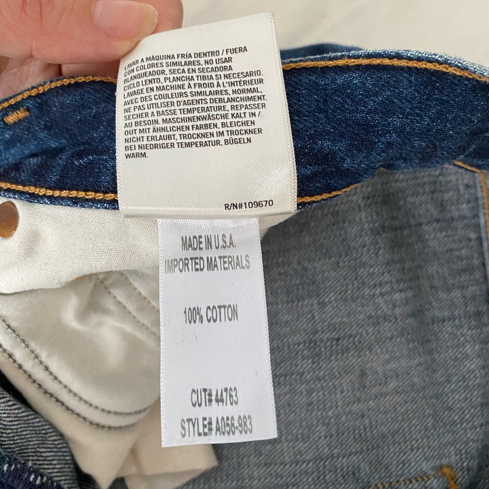 Agolde Riley Button Fly High Rise Denim Jeans size 26 - Picture 4 of 5
